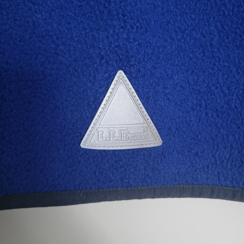 LL Bean Kids Retro Mountain Classic Fleece Hooded Jacket Size Large (14-16) Blue